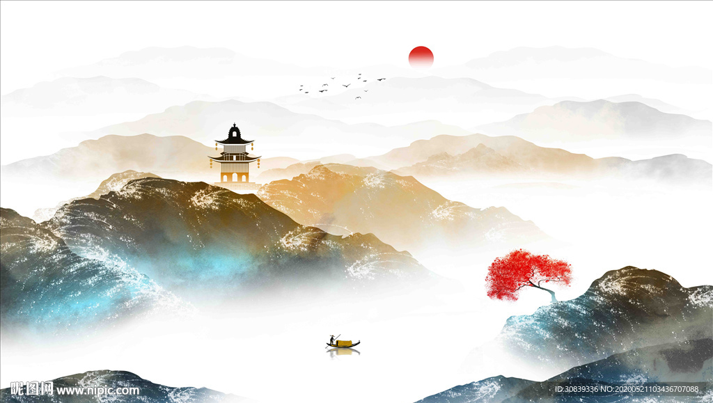水墨山水画