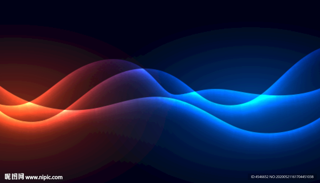 发光蓝色线性线条