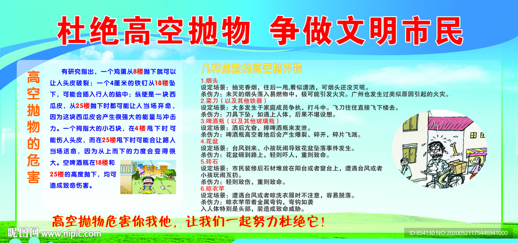 杜绝高空抛物 争做文明市民