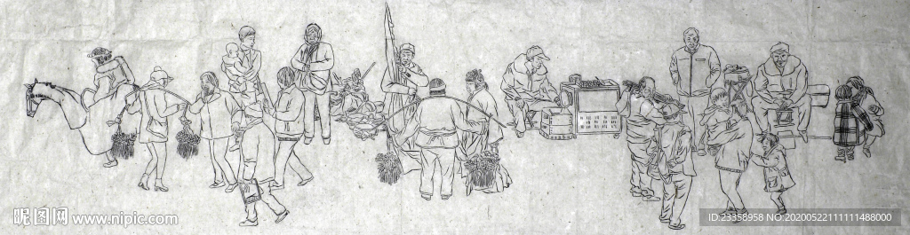 中国画 梦游太昊