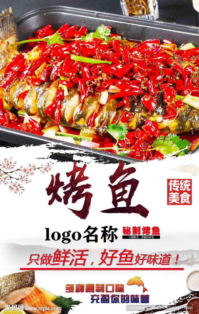 万州烤鱼美食宣传海报