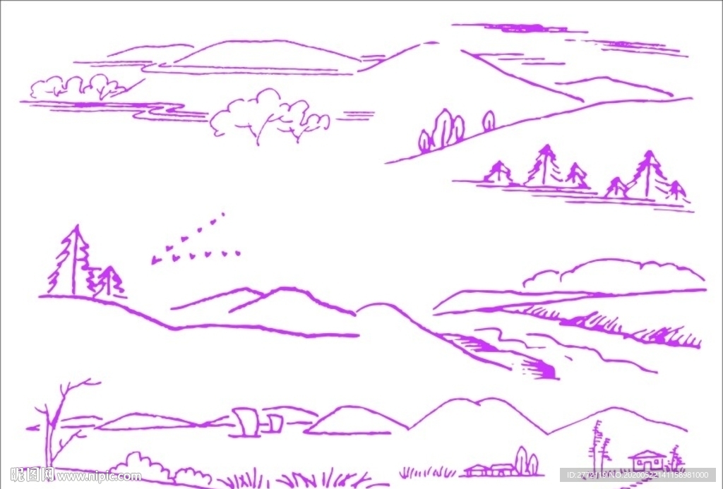高山重重 手绘画