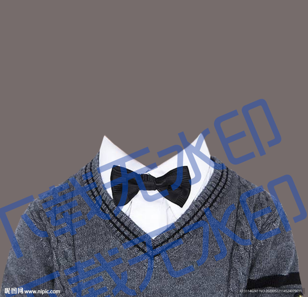 男童证件照模板