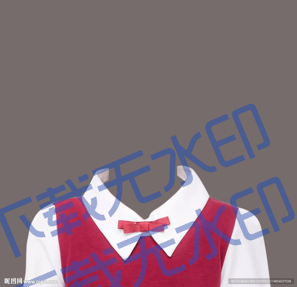 女童证件照模板