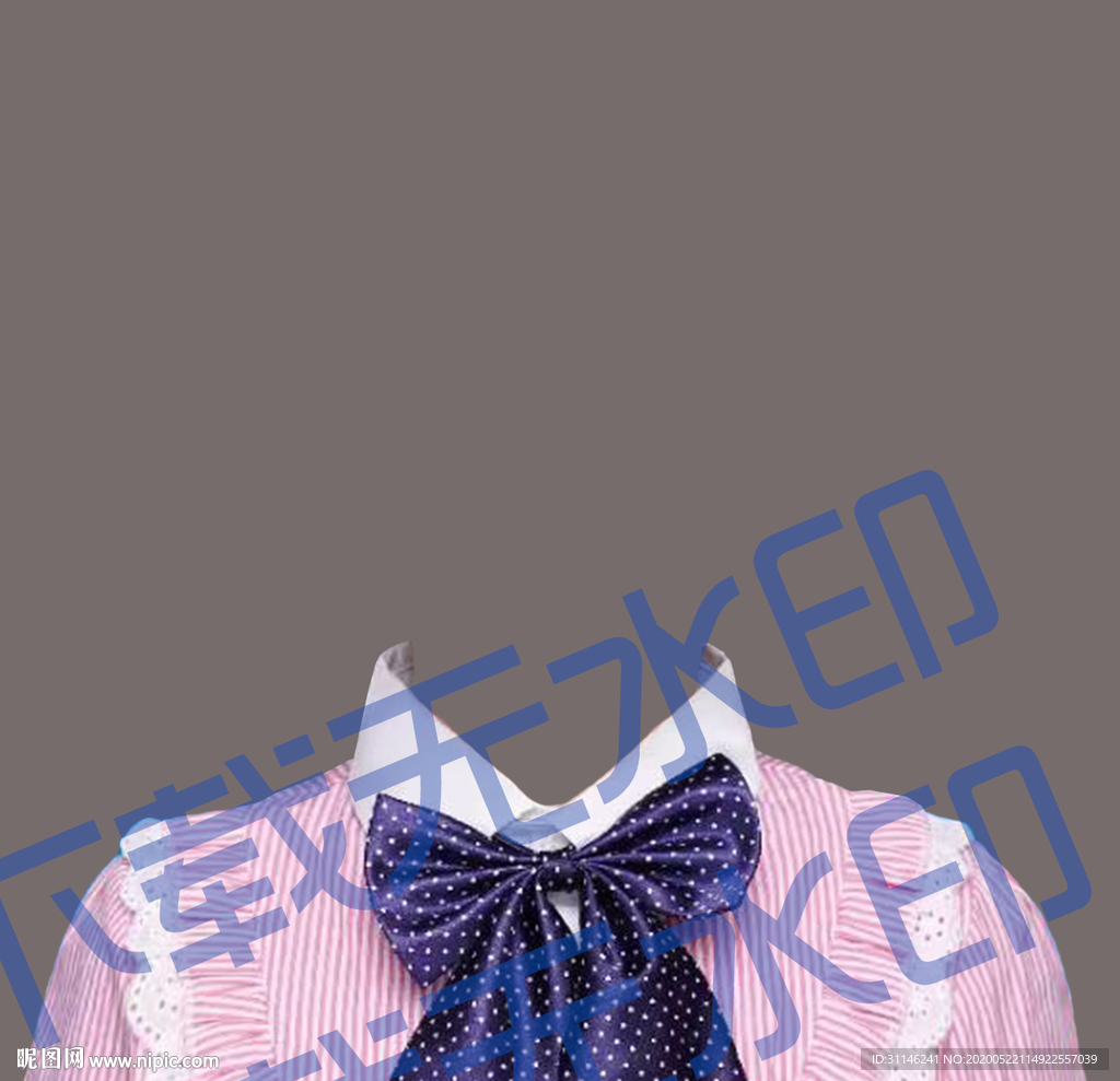 女童证件照模板