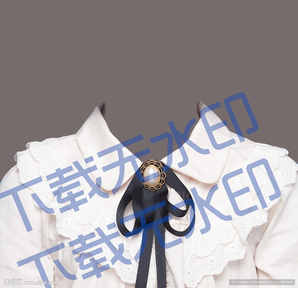 女童证件照模板