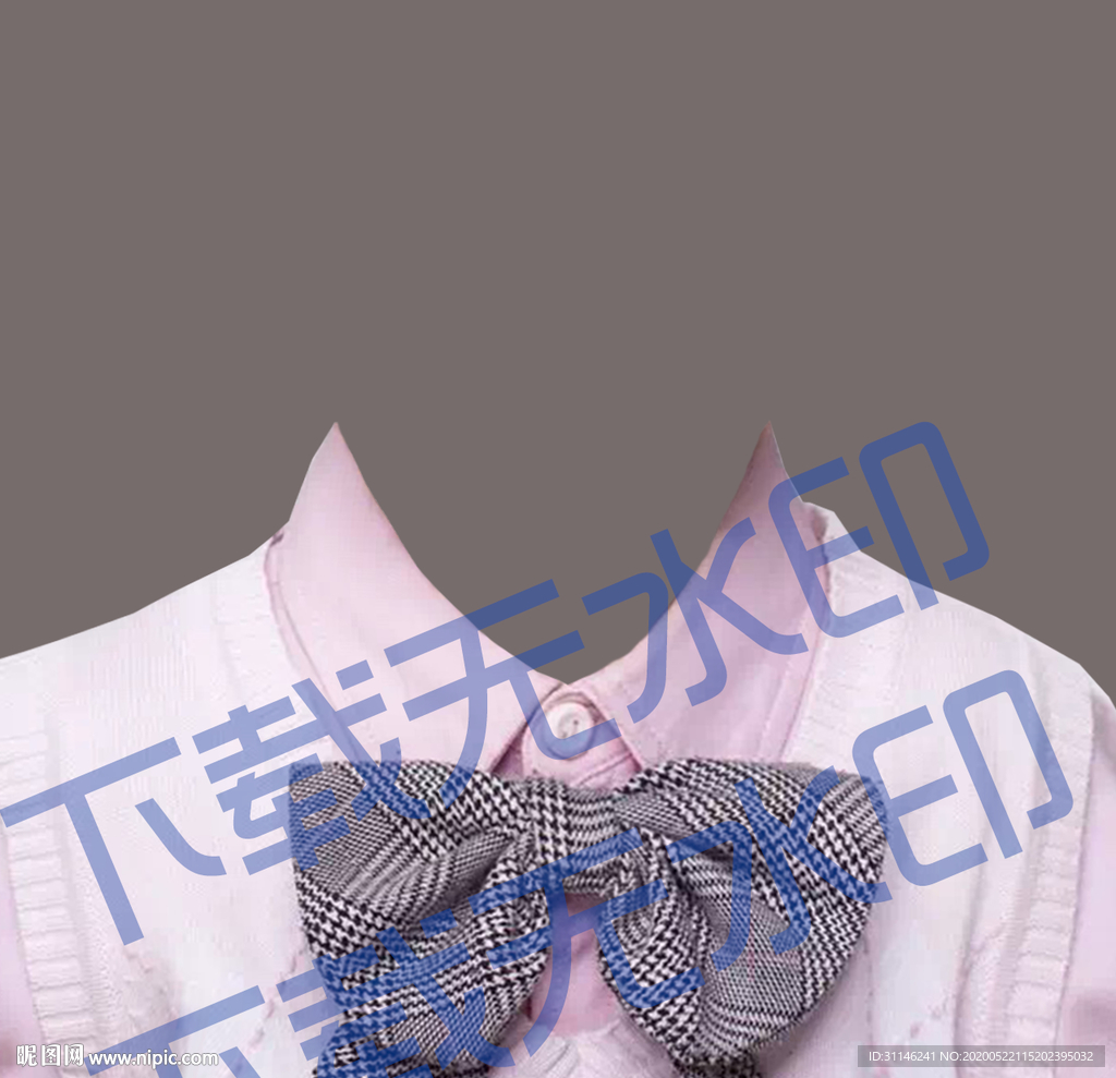 女童证件照模板