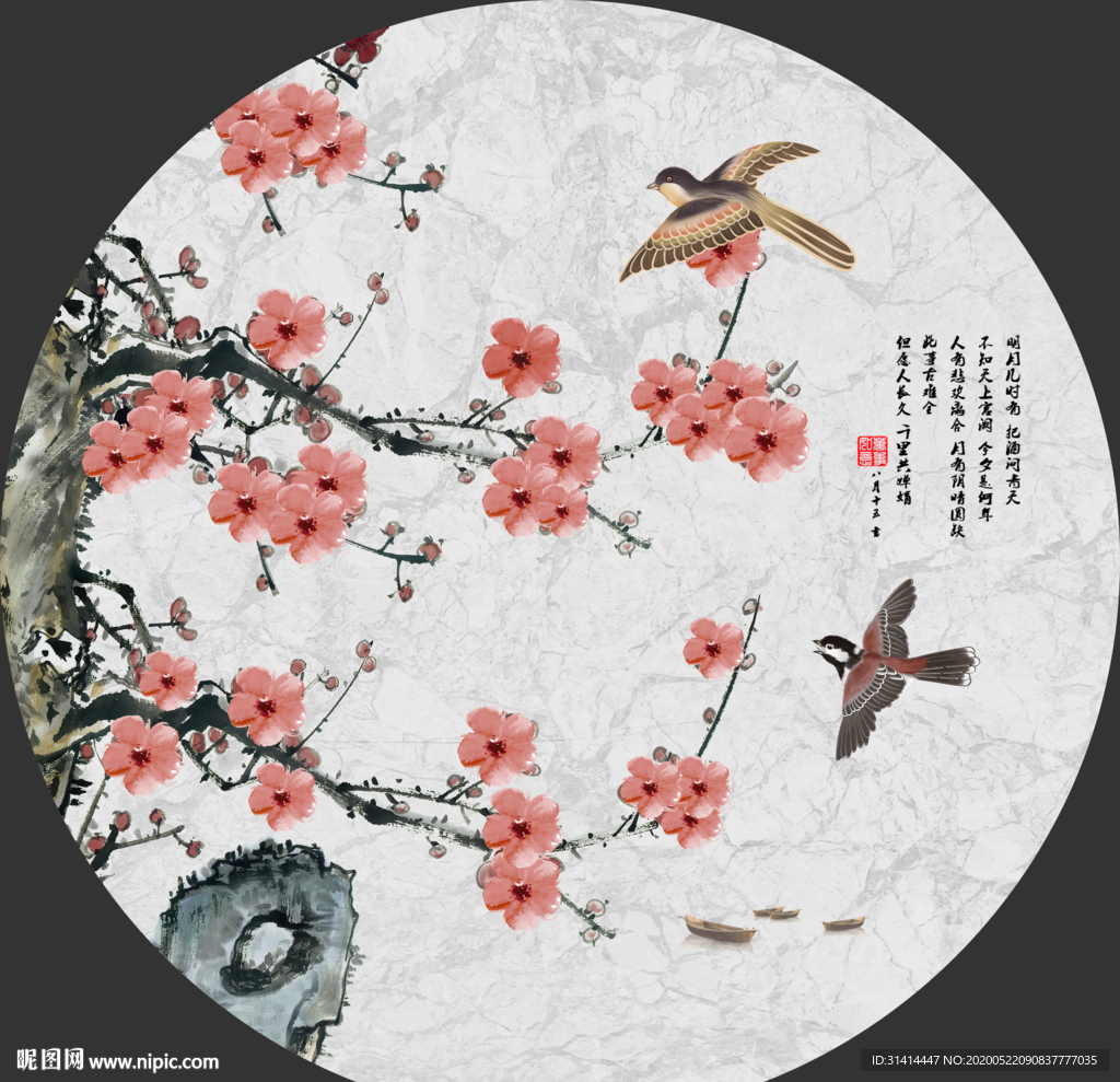 中式花鸟装饰画