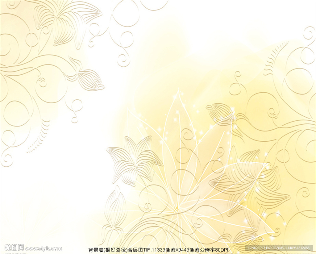 背景墙图片灵动花纹