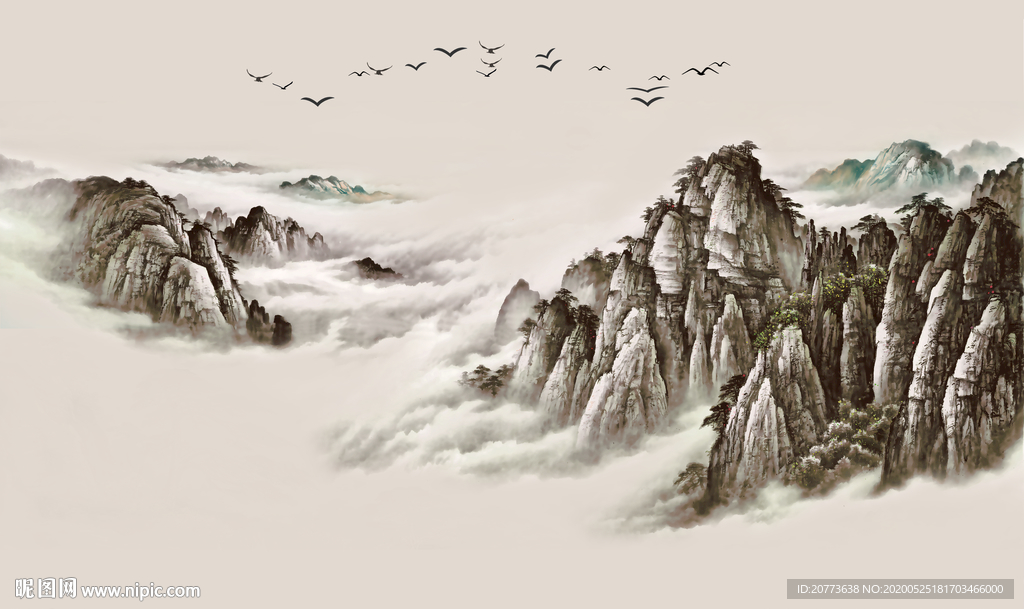 水墨山水图
