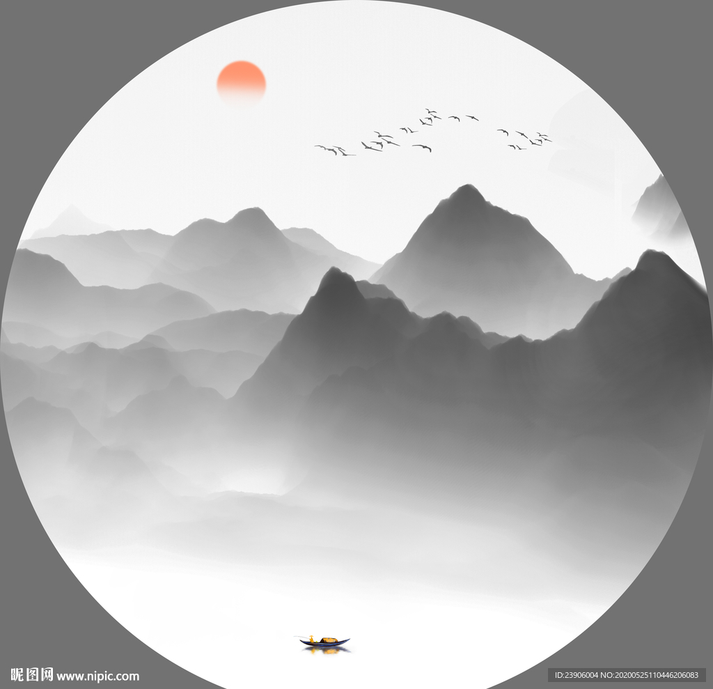 水墨山水 新中式山水画