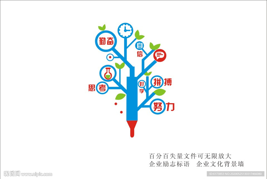 勤奋 思考 拼搏 努力 自信