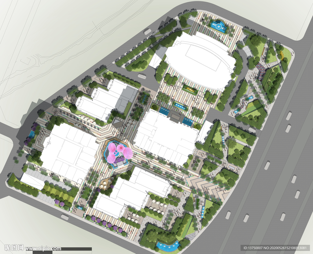 某商业街景观规划设计cad图(含总平面图)_城市规划__土木在线
