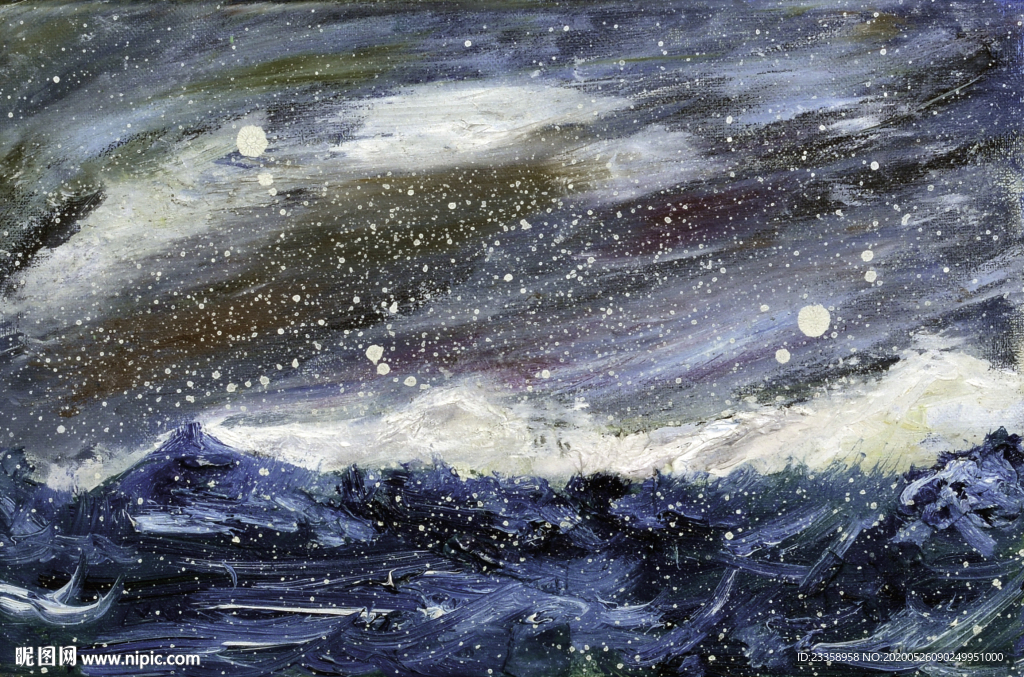 中国画 浩瀚夜空