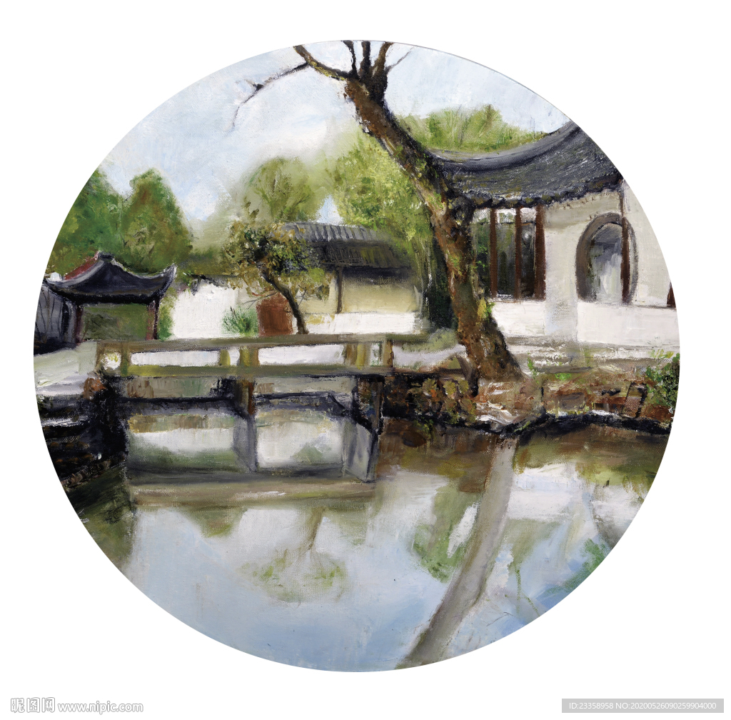 中国画 古镇