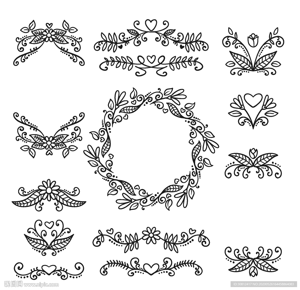 欧式花纹 欧式边框 欧式花边