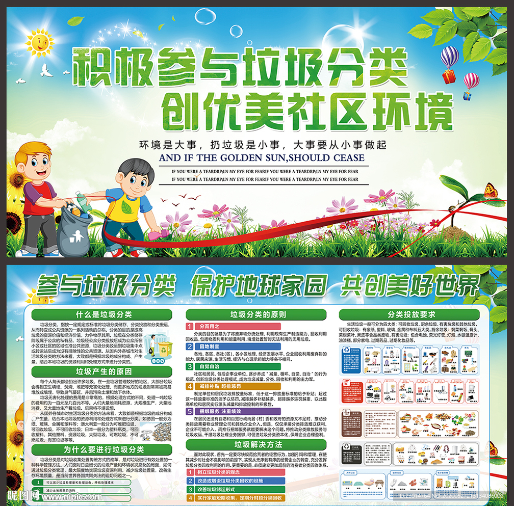 垃圾分类 垃圾分类展板