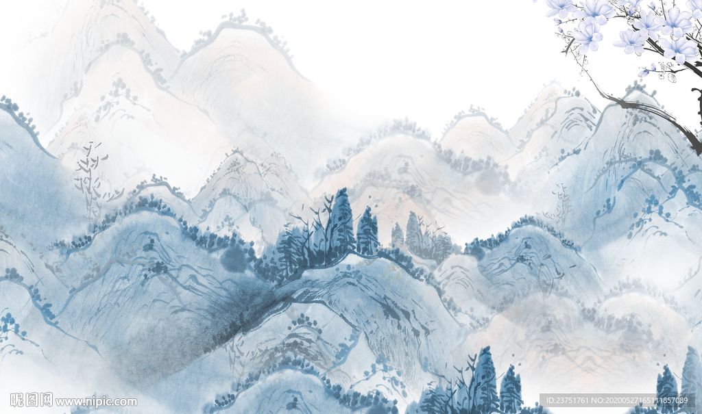 山水画纹理
