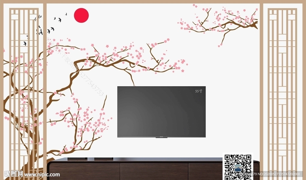 梅花 边框 电视背景 花