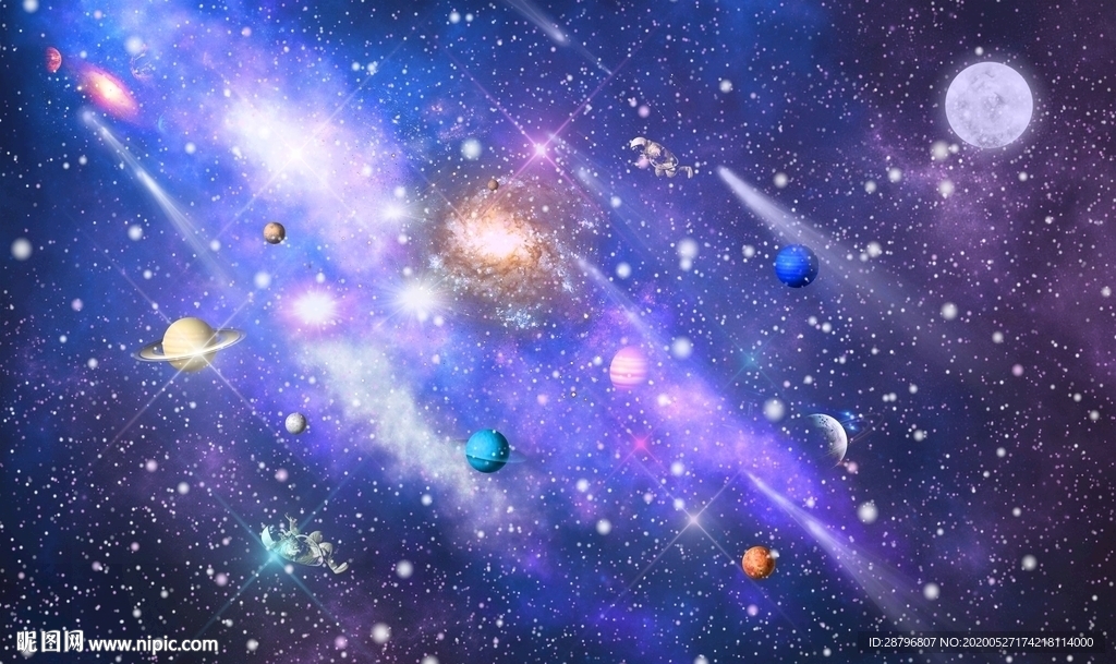 星空月亮唯美背景