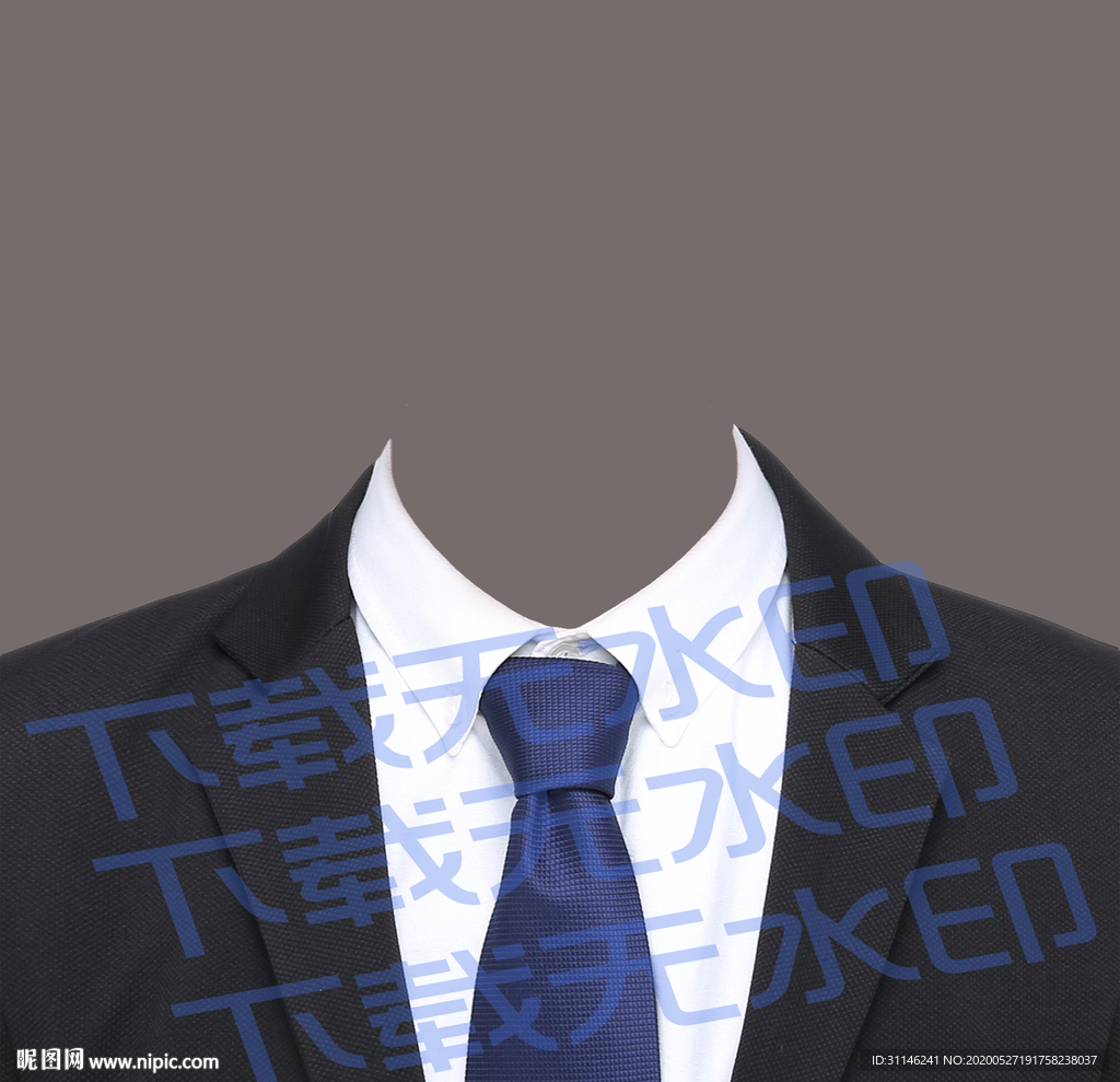 西装证件照模板