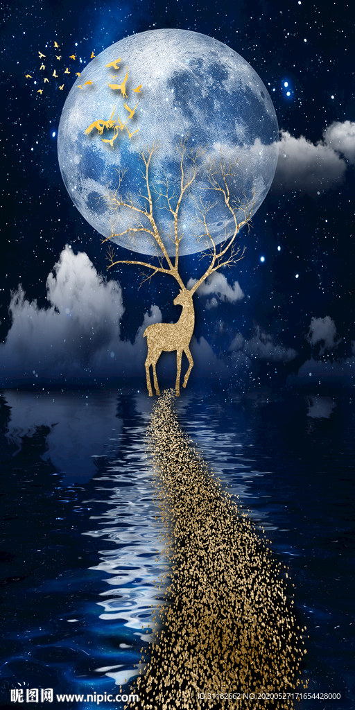 创意山水玄关画