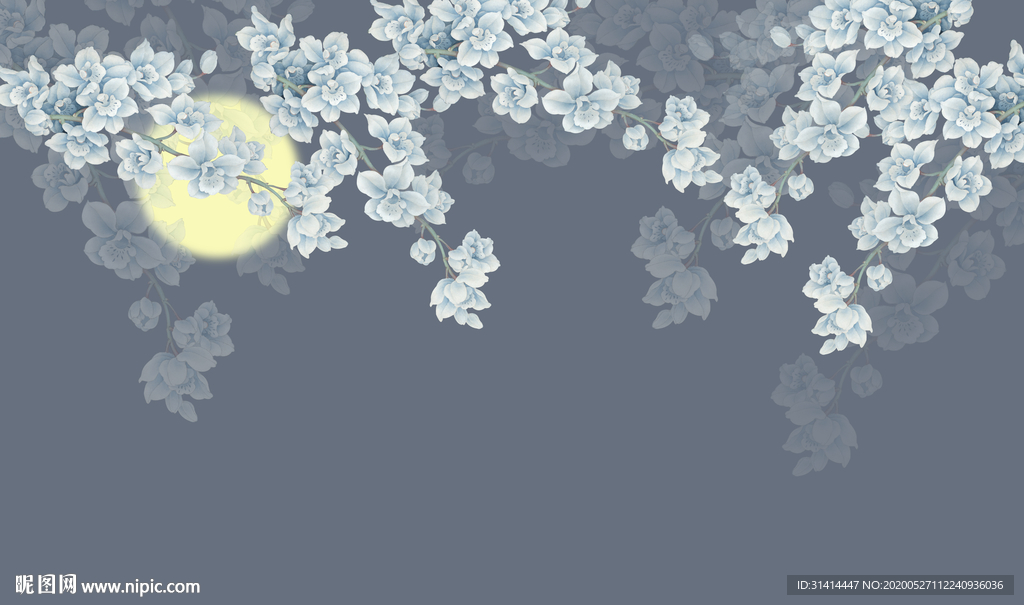 新中式花鸟背景墙