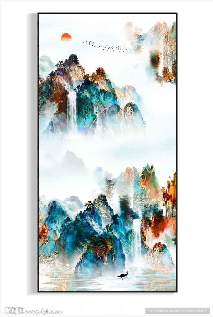 新中式水墨山水装饰画
