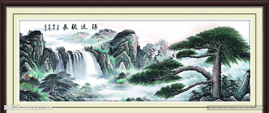 迎客松国画迎客松