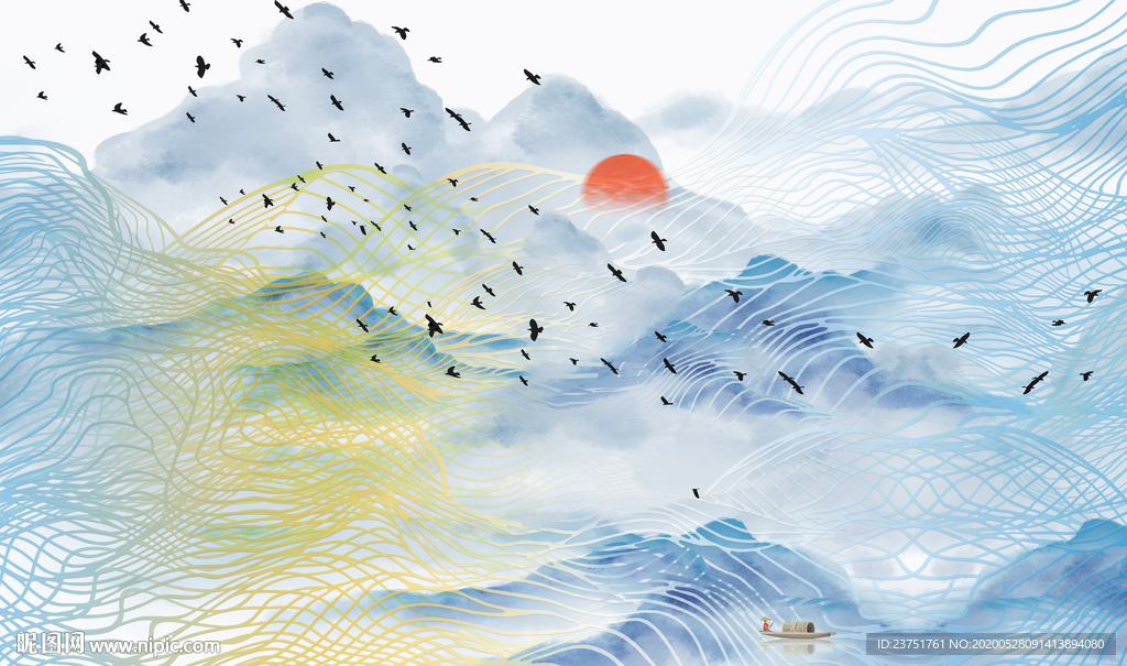 抽象山水