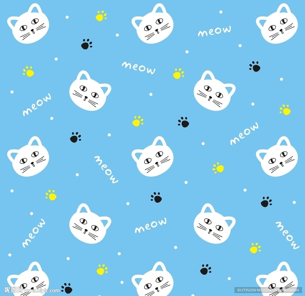卡通小猫背景图