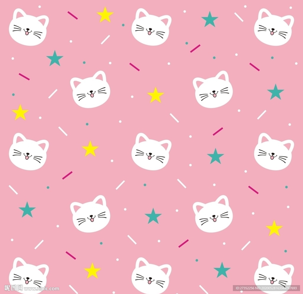 卡通小猫背景图