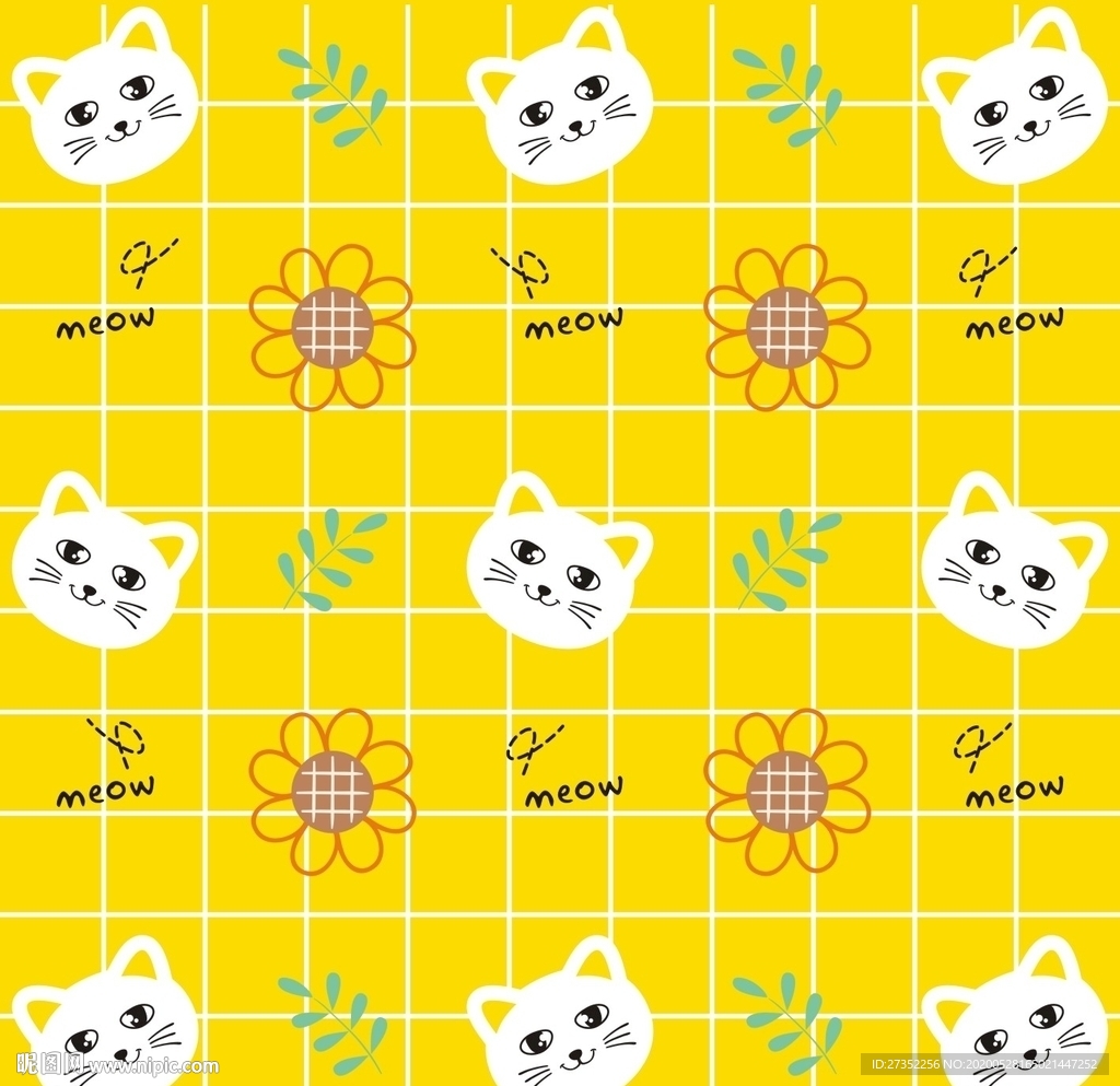 卡通小猫背景图
