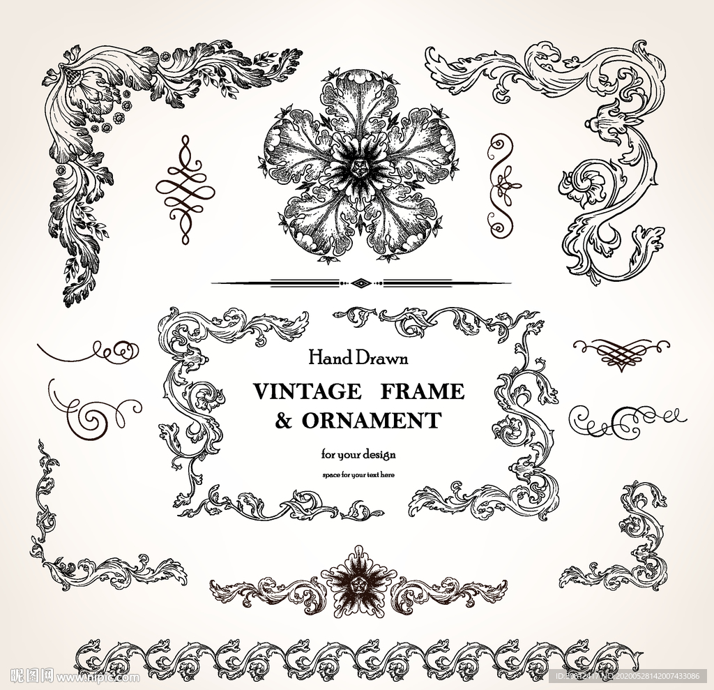 欧式花纹 欧式边框 欧式花边