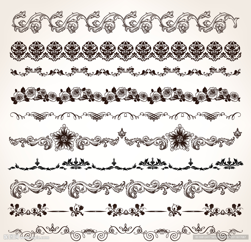 欧式花纹 欧式边框 欧式花边
