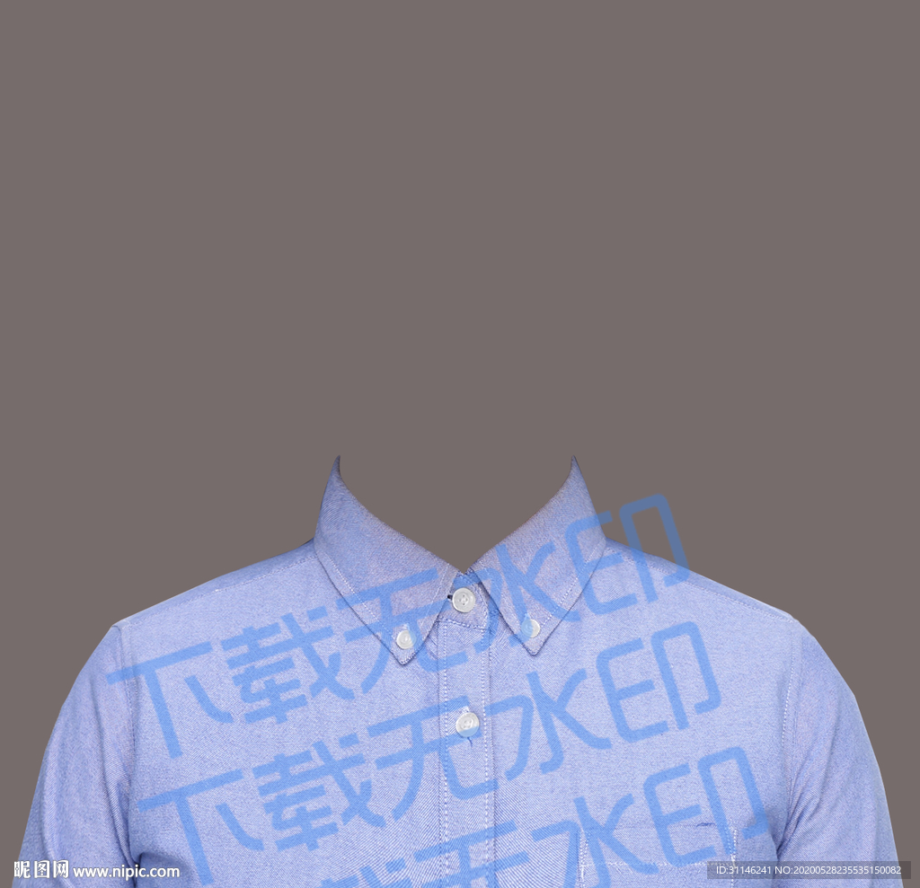 女衬衫证件照模板