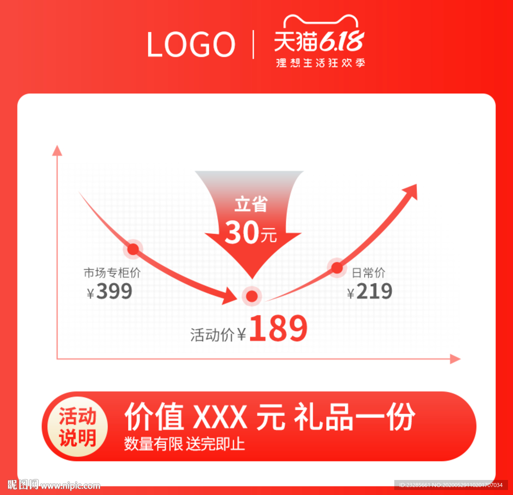 618年中大促价格曲线促销主图
