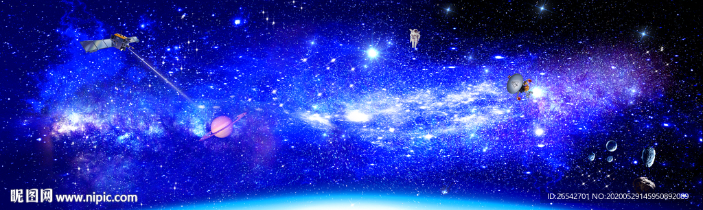 巨幅星空背景