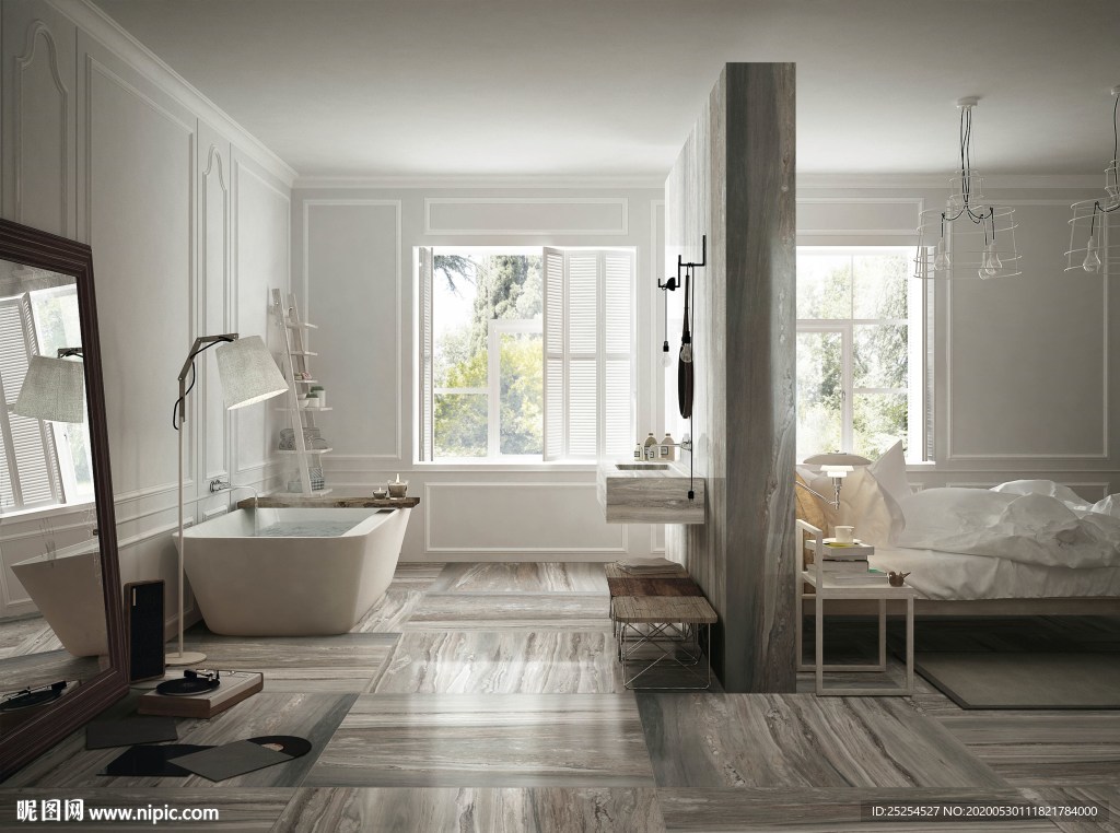 套间瓷砖铺贴效果图