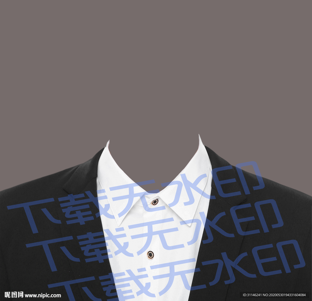 西装证件照模板