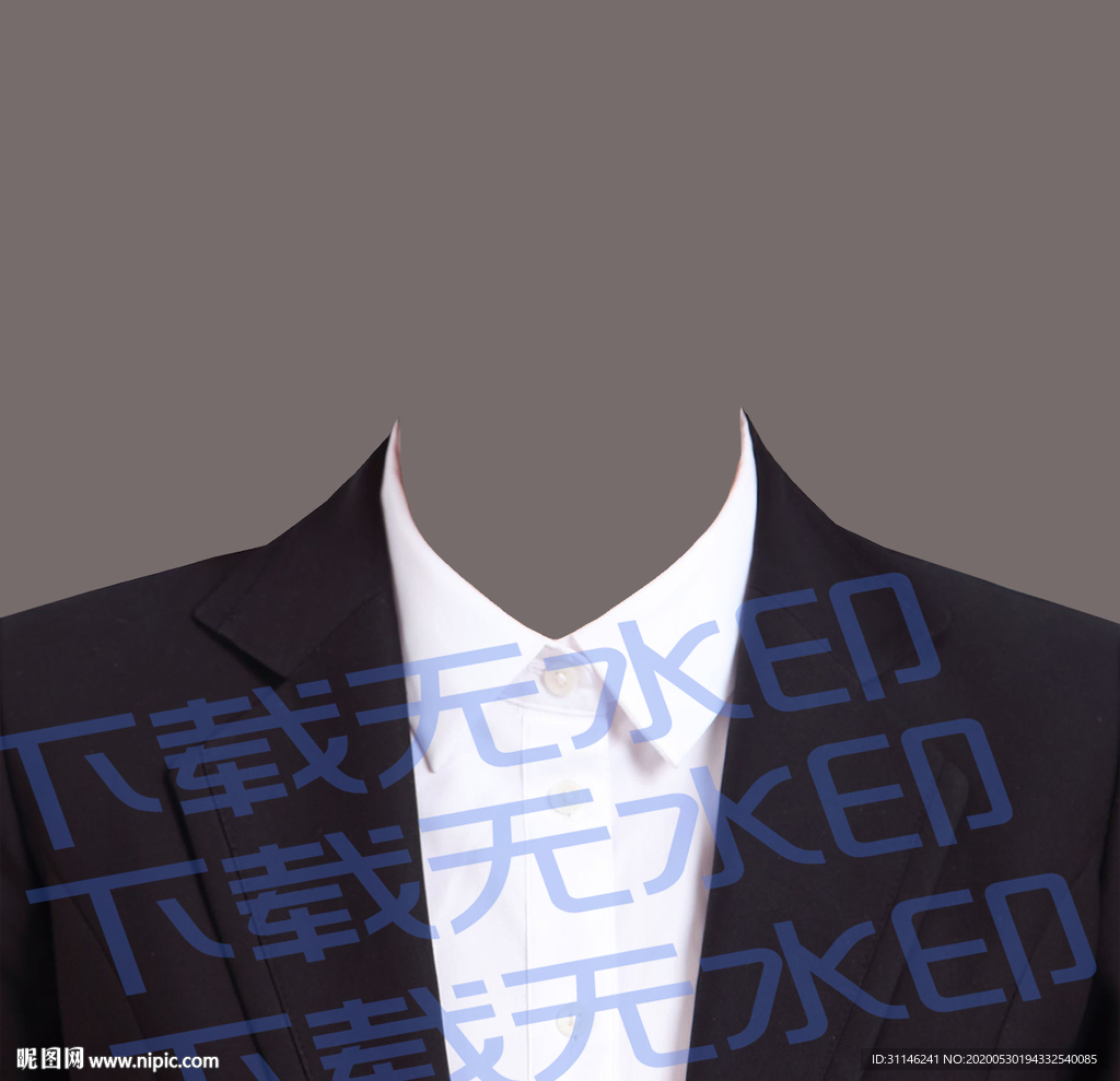 西装证件照模板