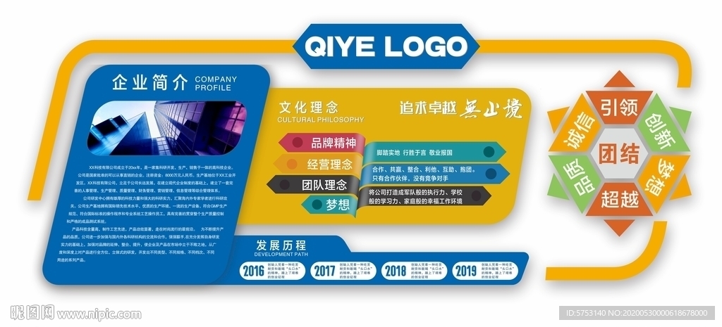 企业文化墙形象墙文化展板