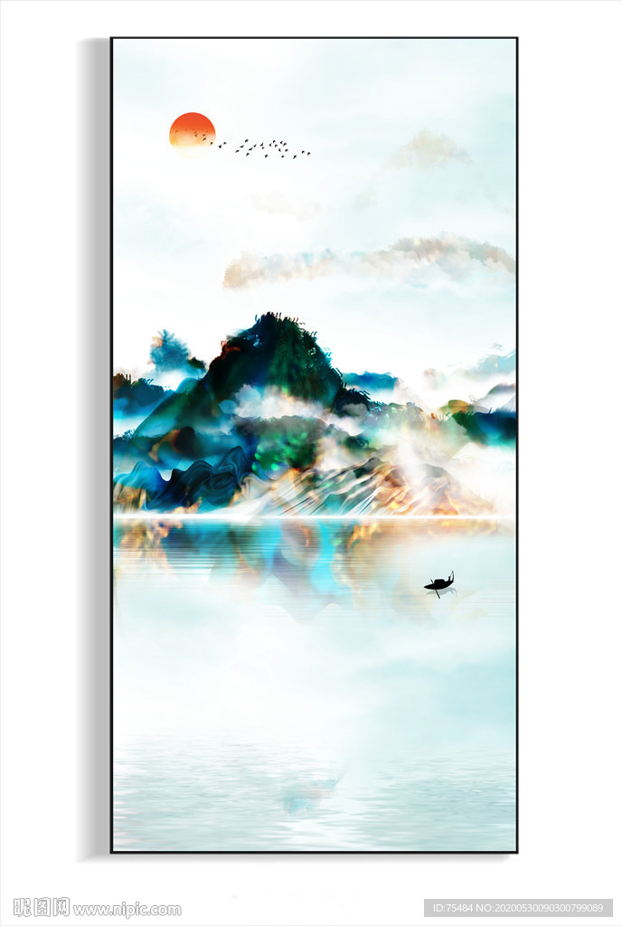 水墨山水装饰画