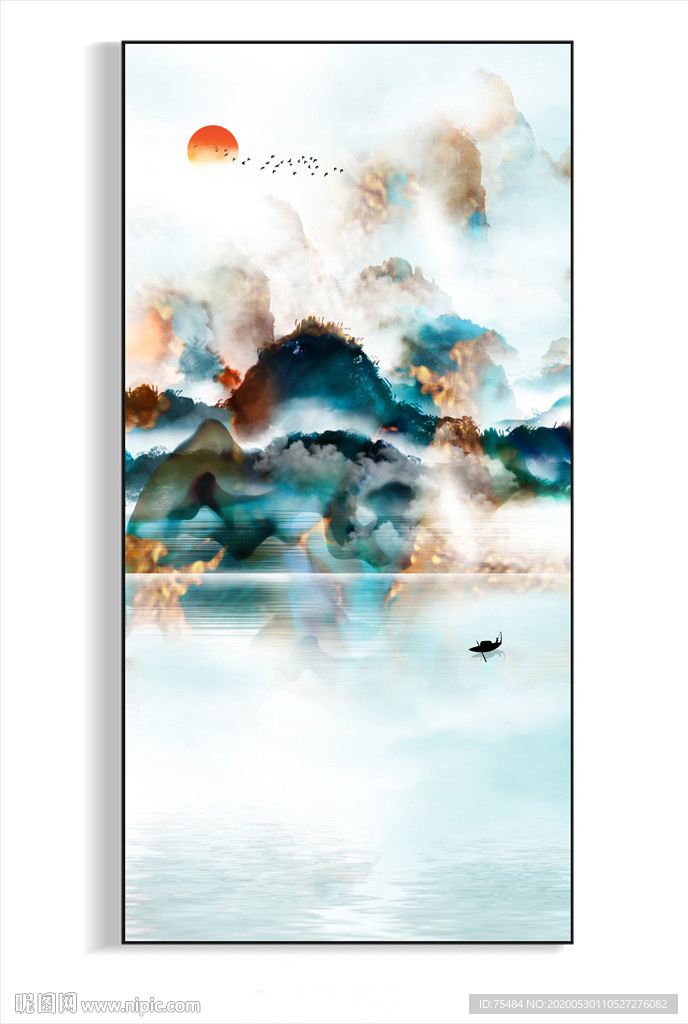 中国风水墨山水装饰画