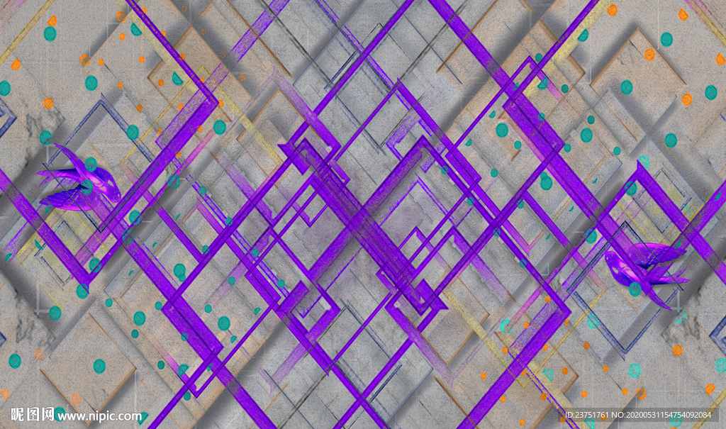 几何背景墙