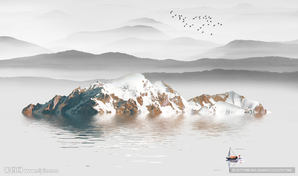 山水壁纸 山水背景墙