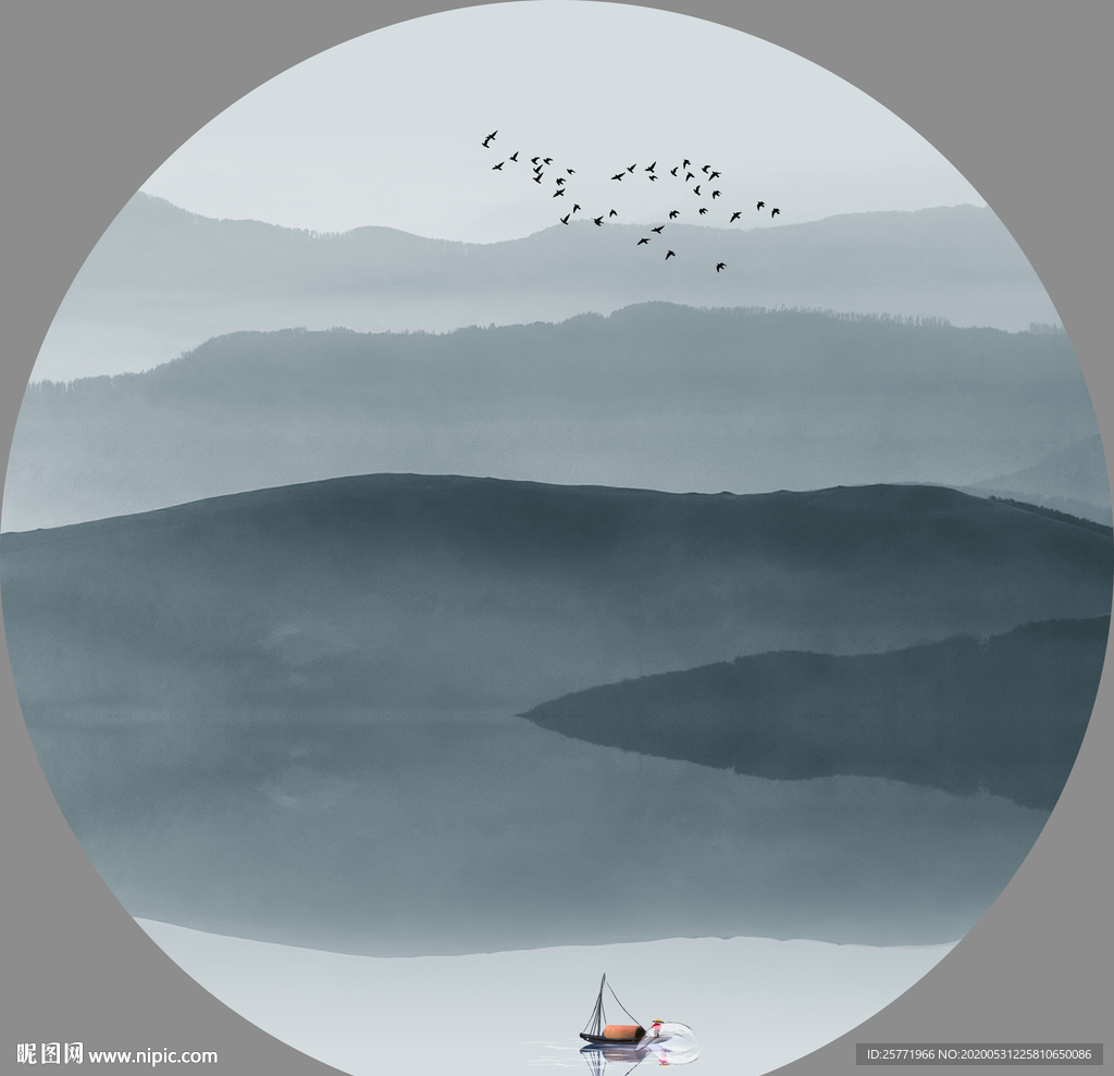 水墨山水 意境水墨山水画 禅意