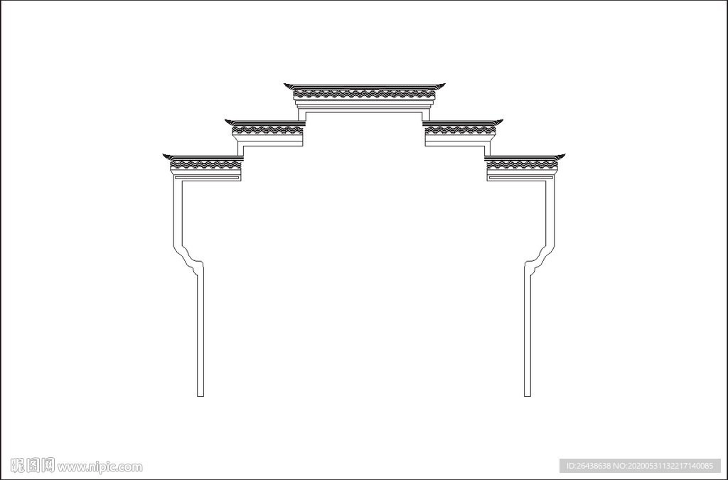 中式建筑线条