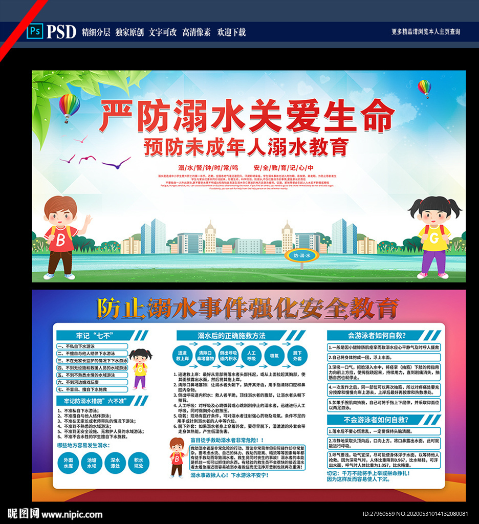预防溺水展板