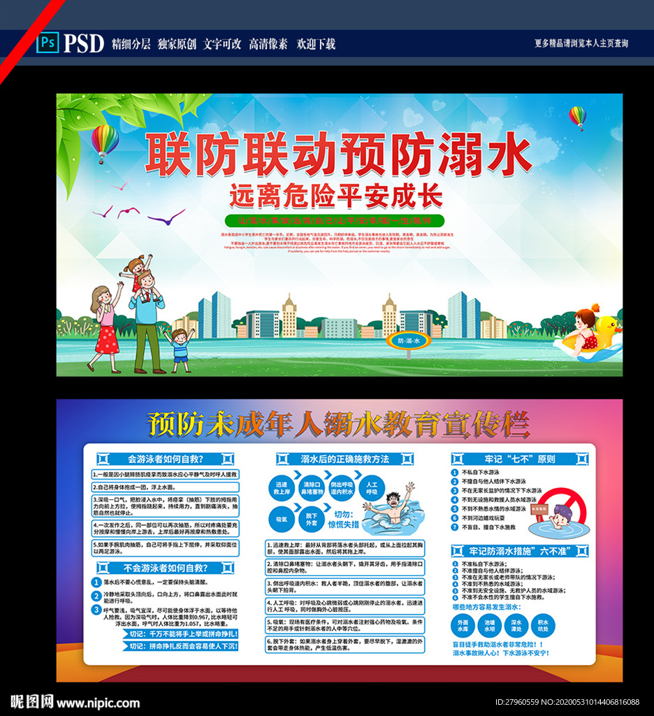 预防溺水展板